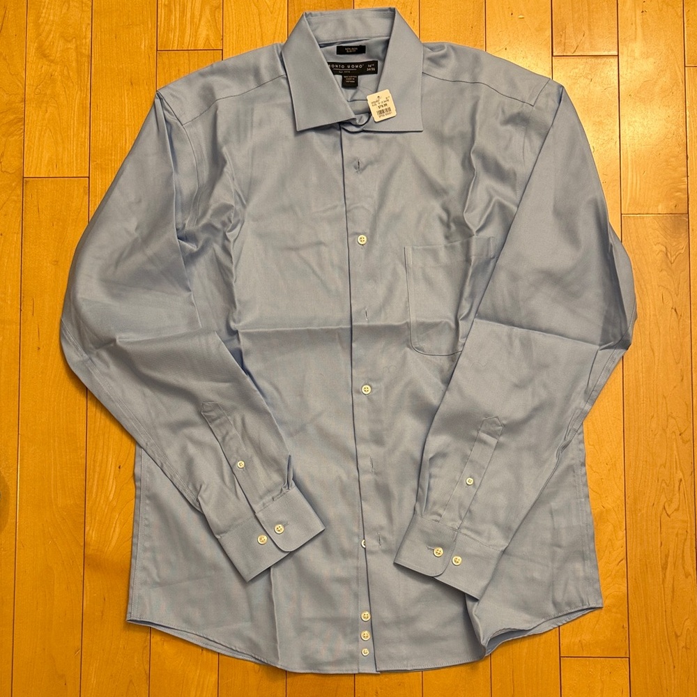 NWT Pronto Uomo Light Blue Dress Shirt